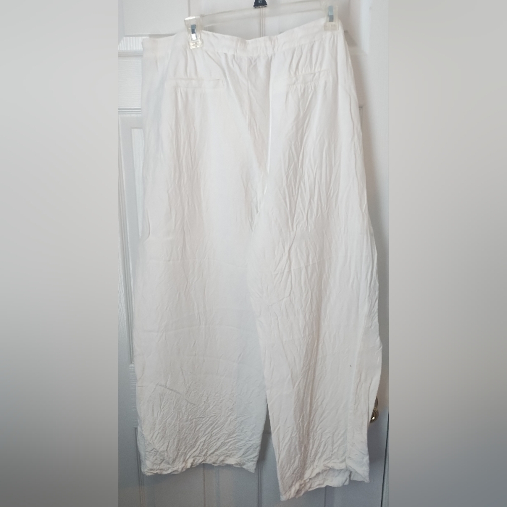 Merona Linen Blend White Wide-Leg Women's Pants
